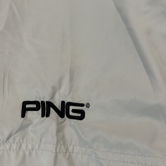 PING GOLF WIND JACKET SZ L EUC CREAM AND BLACK - Picture 6 of 6
